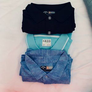 3 High End Short Sleeve Polo Shirts Size Extra Large
